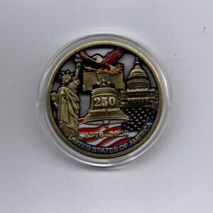 250th Anniversary Challenge Coin... 1776-2026... Celebrating The United States